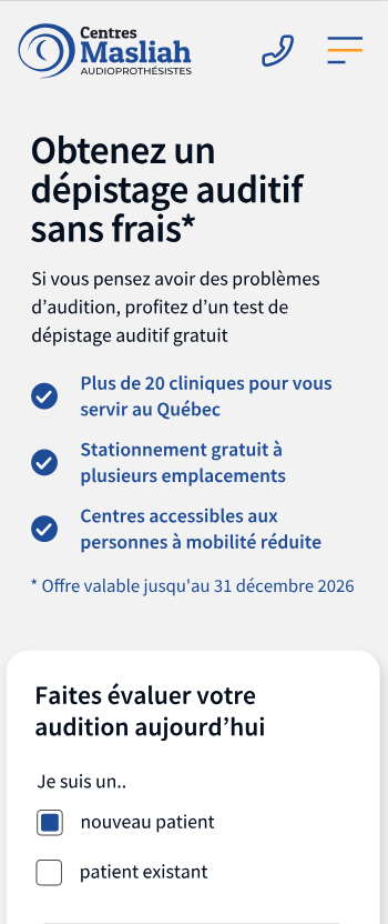 Les Centres Masliah - Mobile prise de rendez-vous