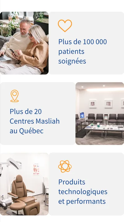 Les Centres Masliah, version mobile du site