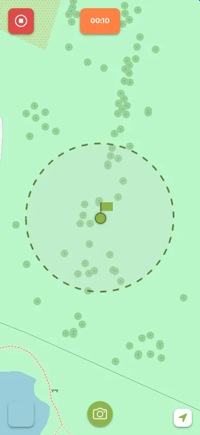 Snap Rally, carte du parcours avec géolocalisation